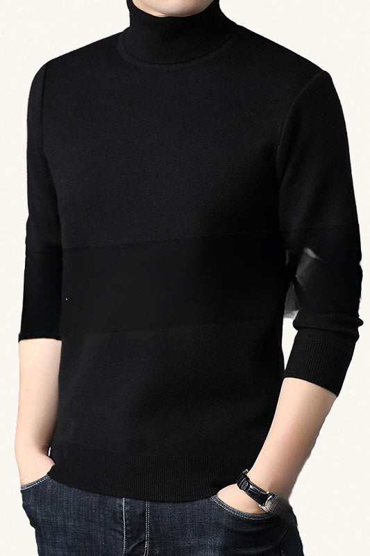 MONSEN Suitory 100% Wool Turtleneck Sweater front view