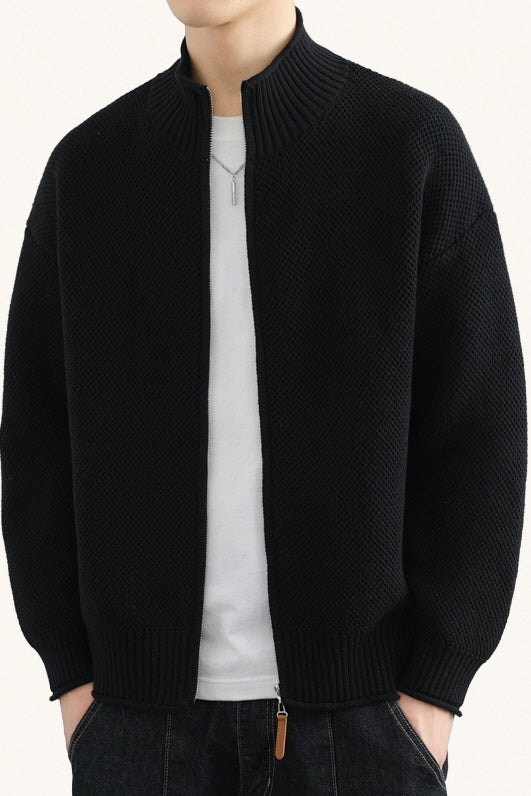 MONSEN Suitory Cotton-Rich Knit Cardigan product image