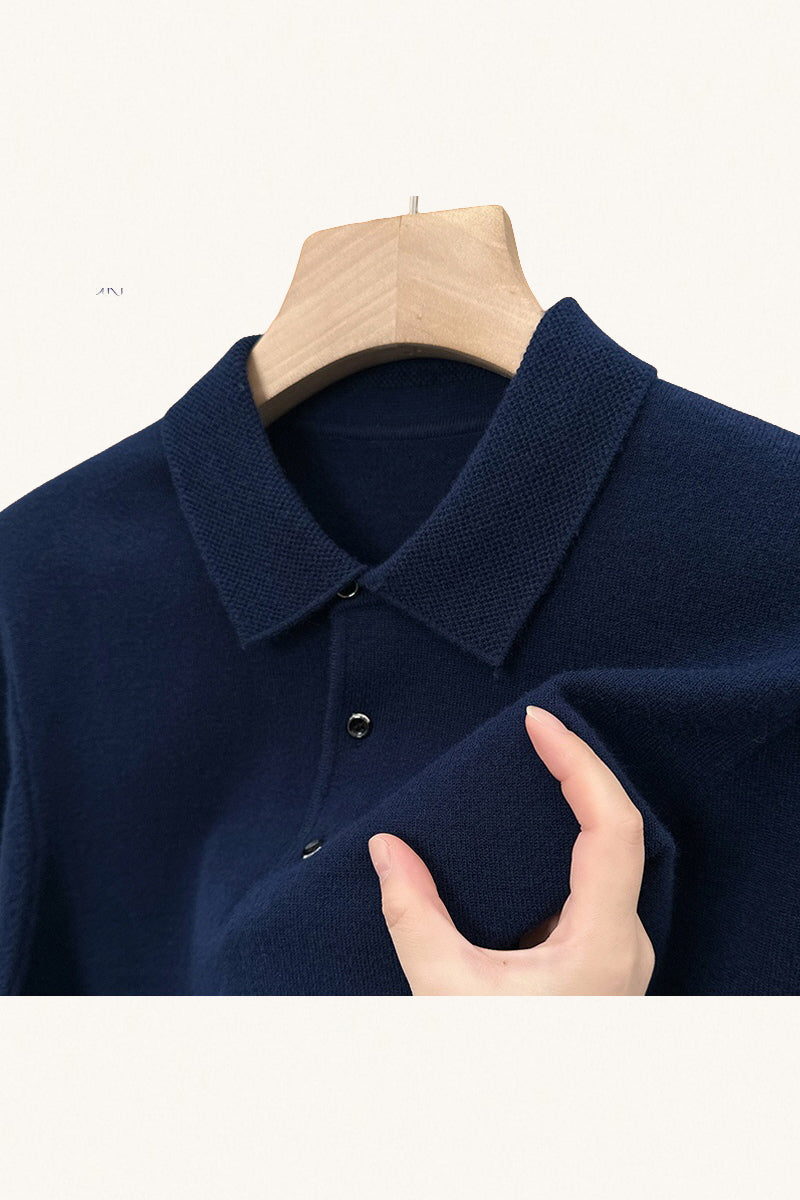 MONSEN Suitory AW Solid Polo Knit in Performance Blend product image