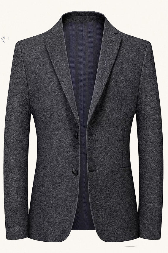 MONSEN Suitory Wool Blend Single Blazer front view
