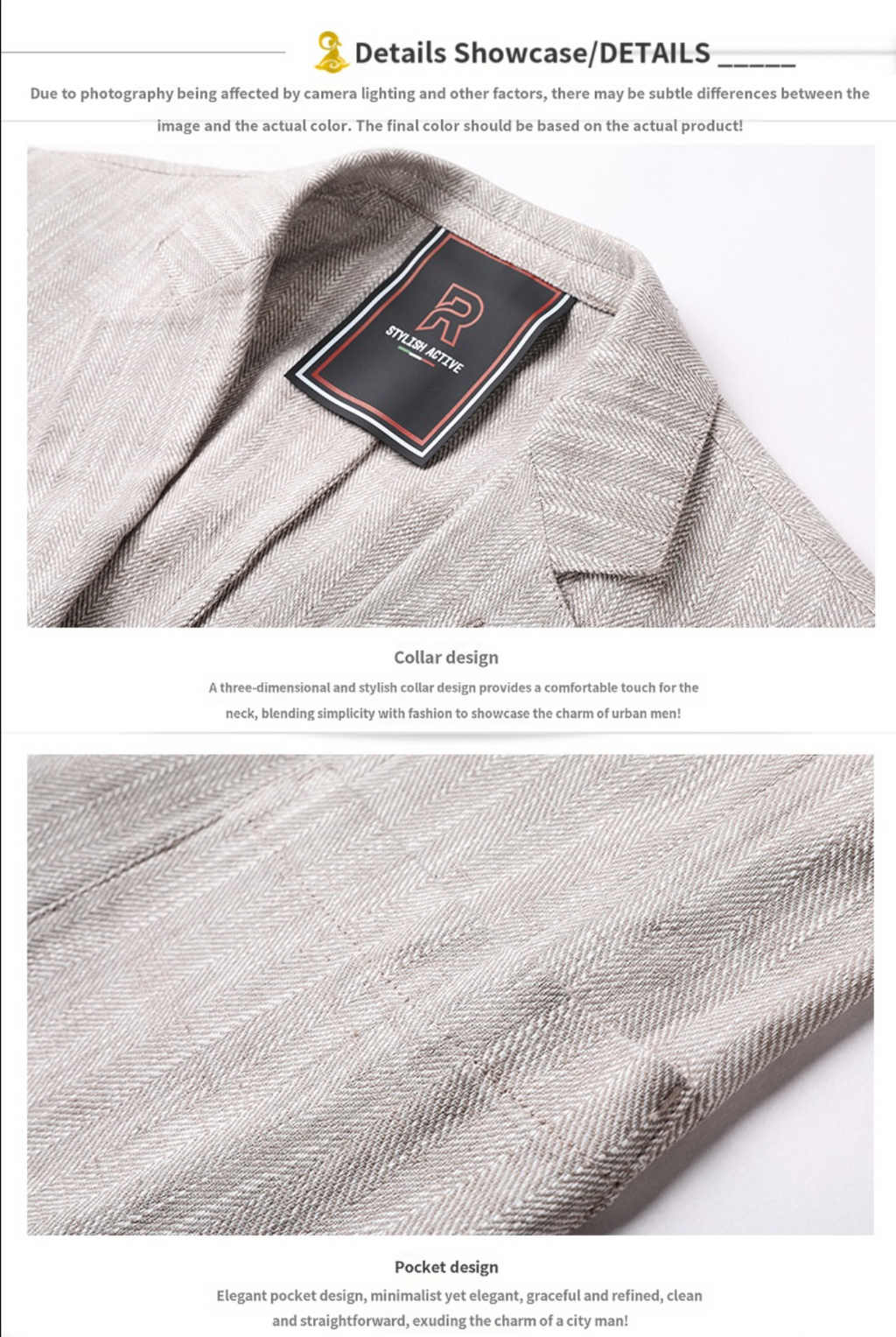 MONSEN Suitory Cotton & Linen Casual Jacket product image