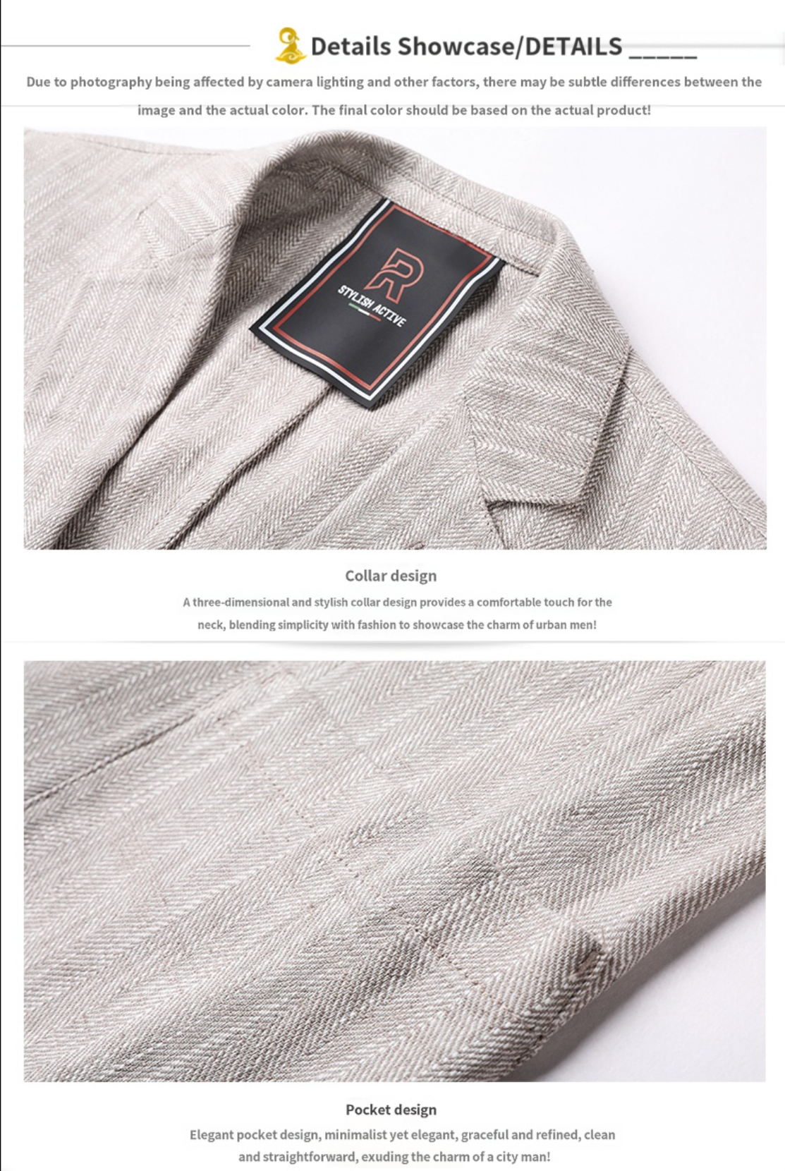 MONSEN Suitory Cotton & Linen Casual Jacket product image