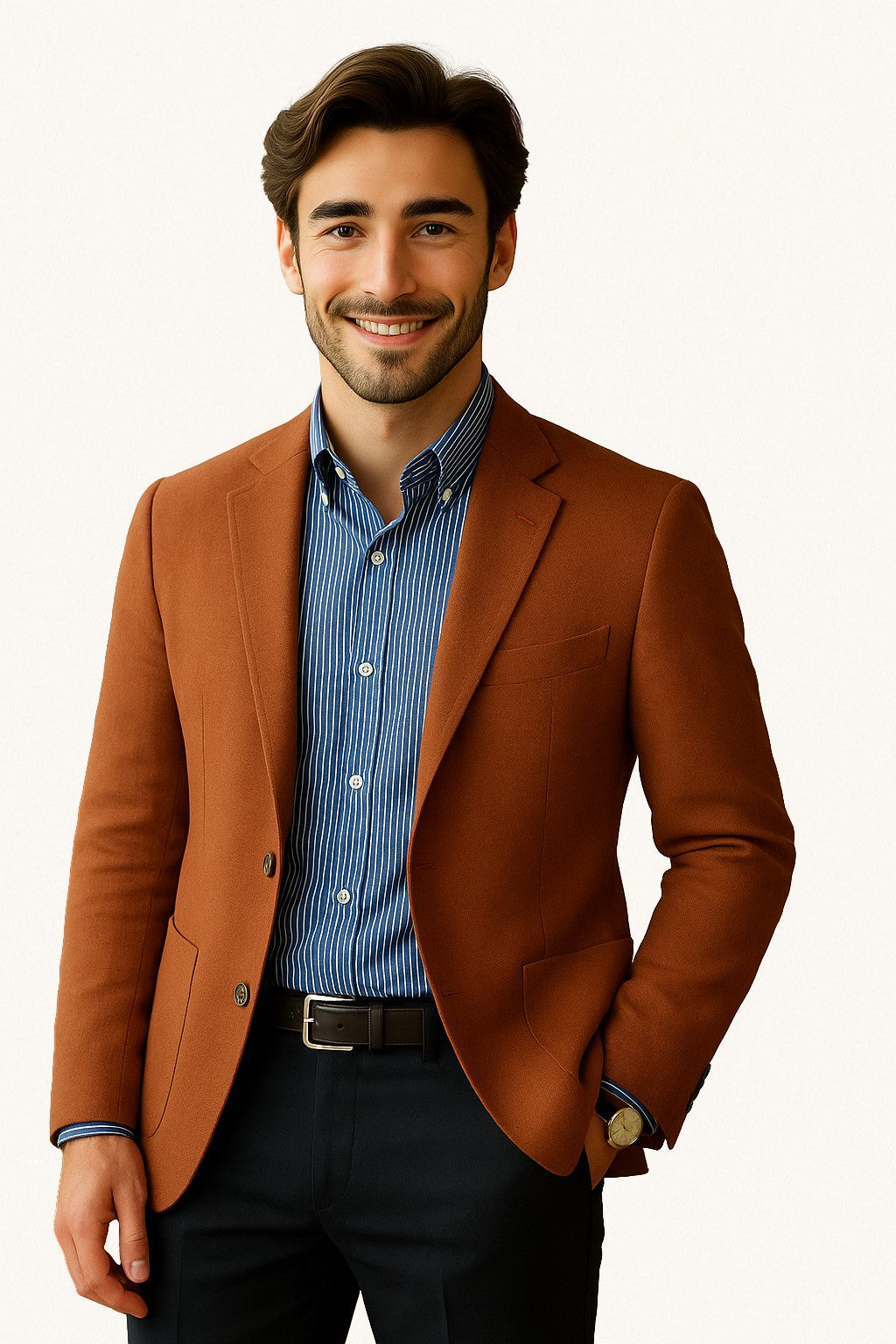 MONSEN Suitory 100% Cotton Single-Breasted Blazer product image