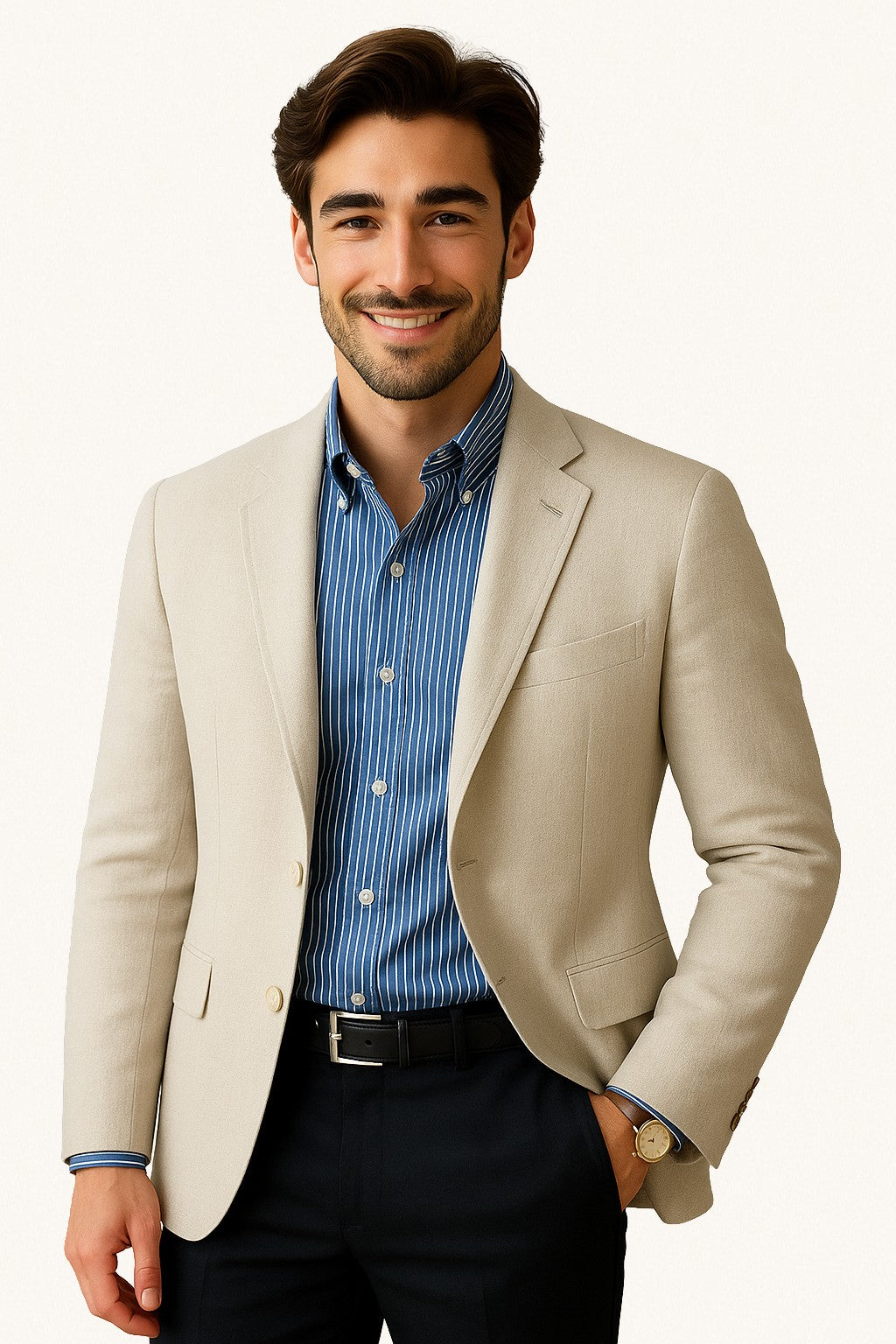 MONSEN Suitory 100% Cotton Single-Breasted Blazer product image