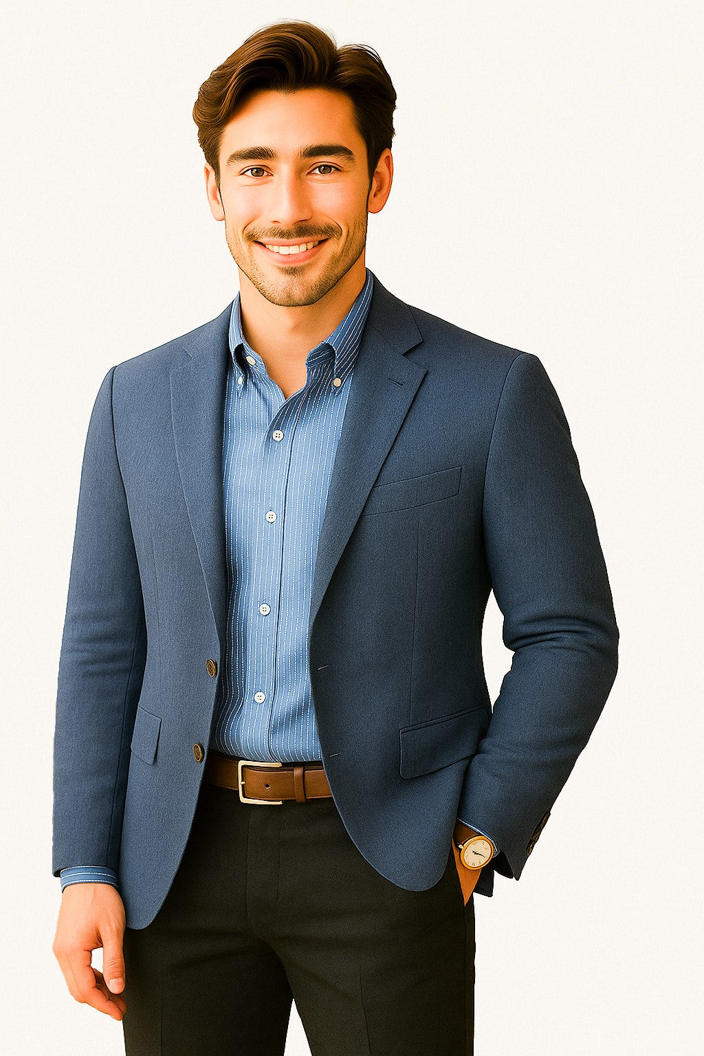 MONSEN Suitory 100% Cotton Single-Breasted Blazer product image
