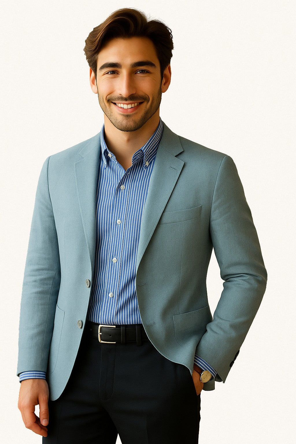 MONSEN Suitory 100% Cotton Single-Breasted Blazer product image
