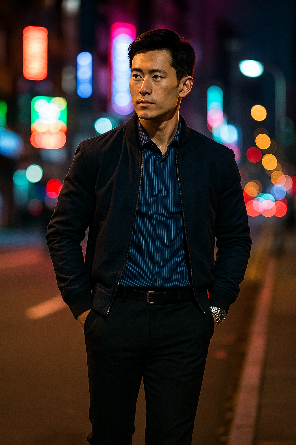 MONSEN Suitory Wrinkle-Free Striped Shirt in Performance Blend product image