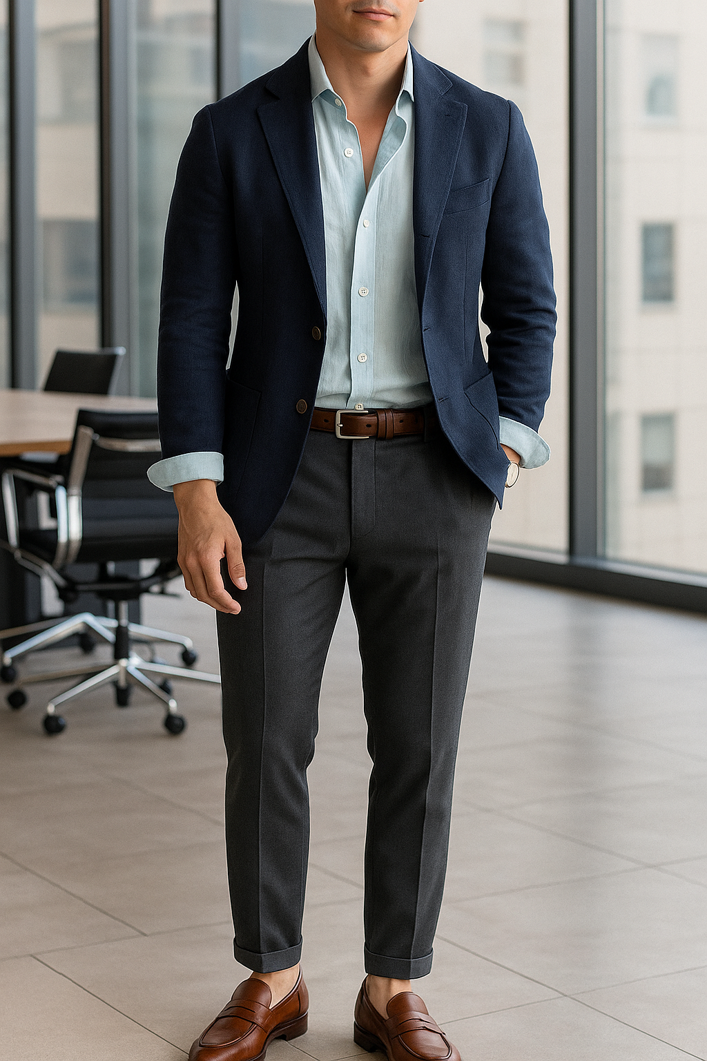 MONSEN Suitory 100% Linen Long-Sleeve Shirt product image