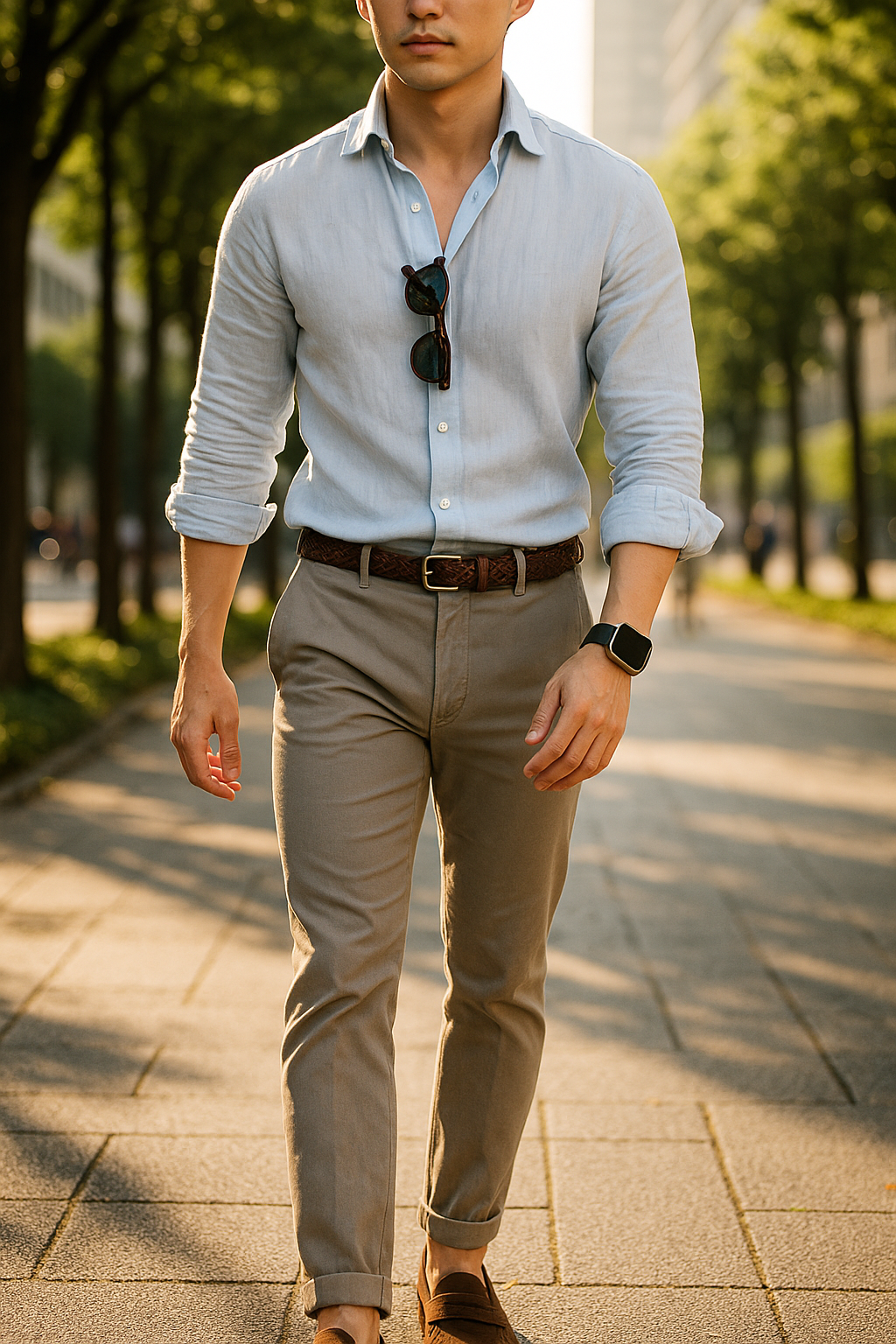MONSEN Suitory 100% Linen One-Piece Collar Shirt product image