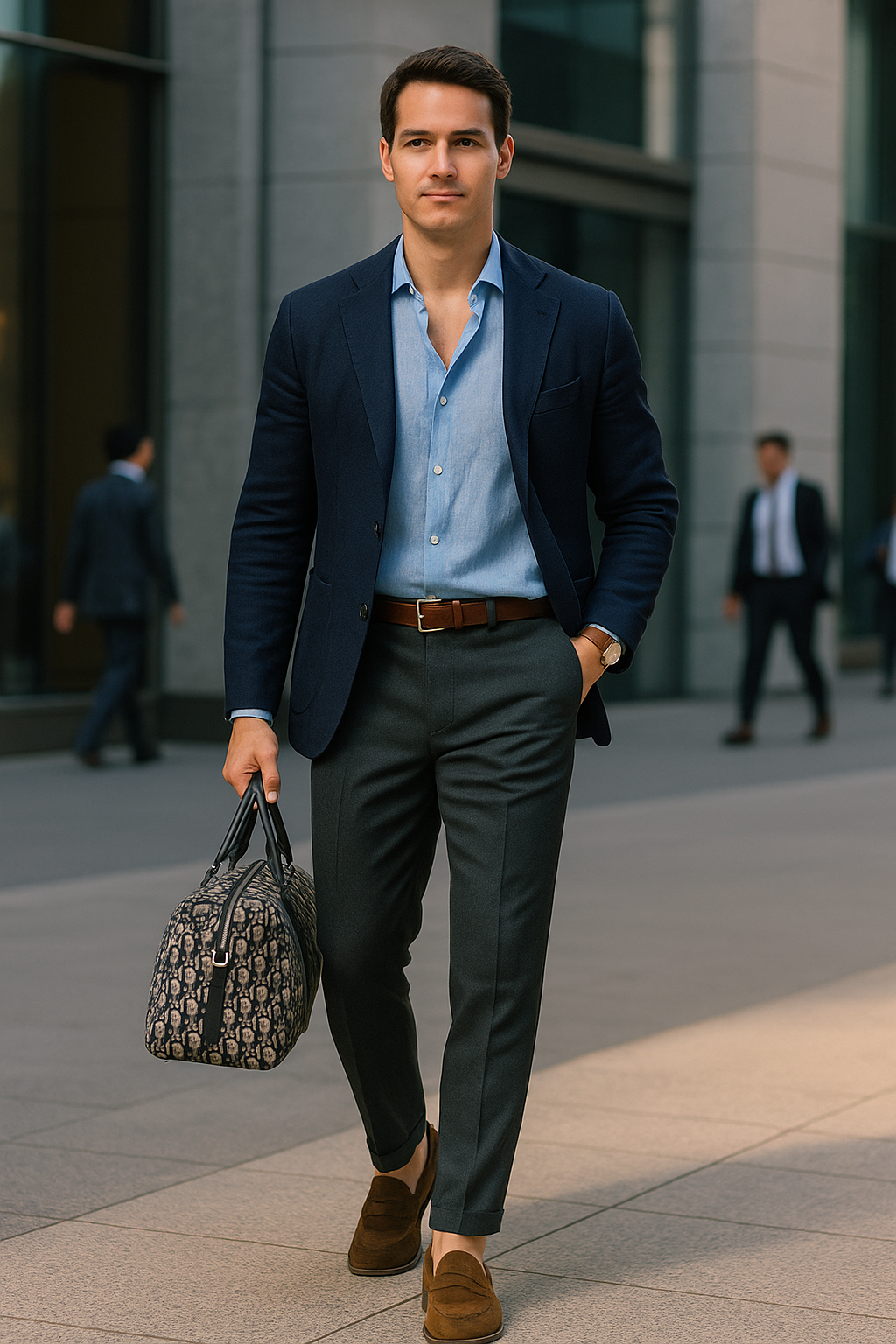 MONSEN Suitory Two-Tone 100% Linen Shirt product image