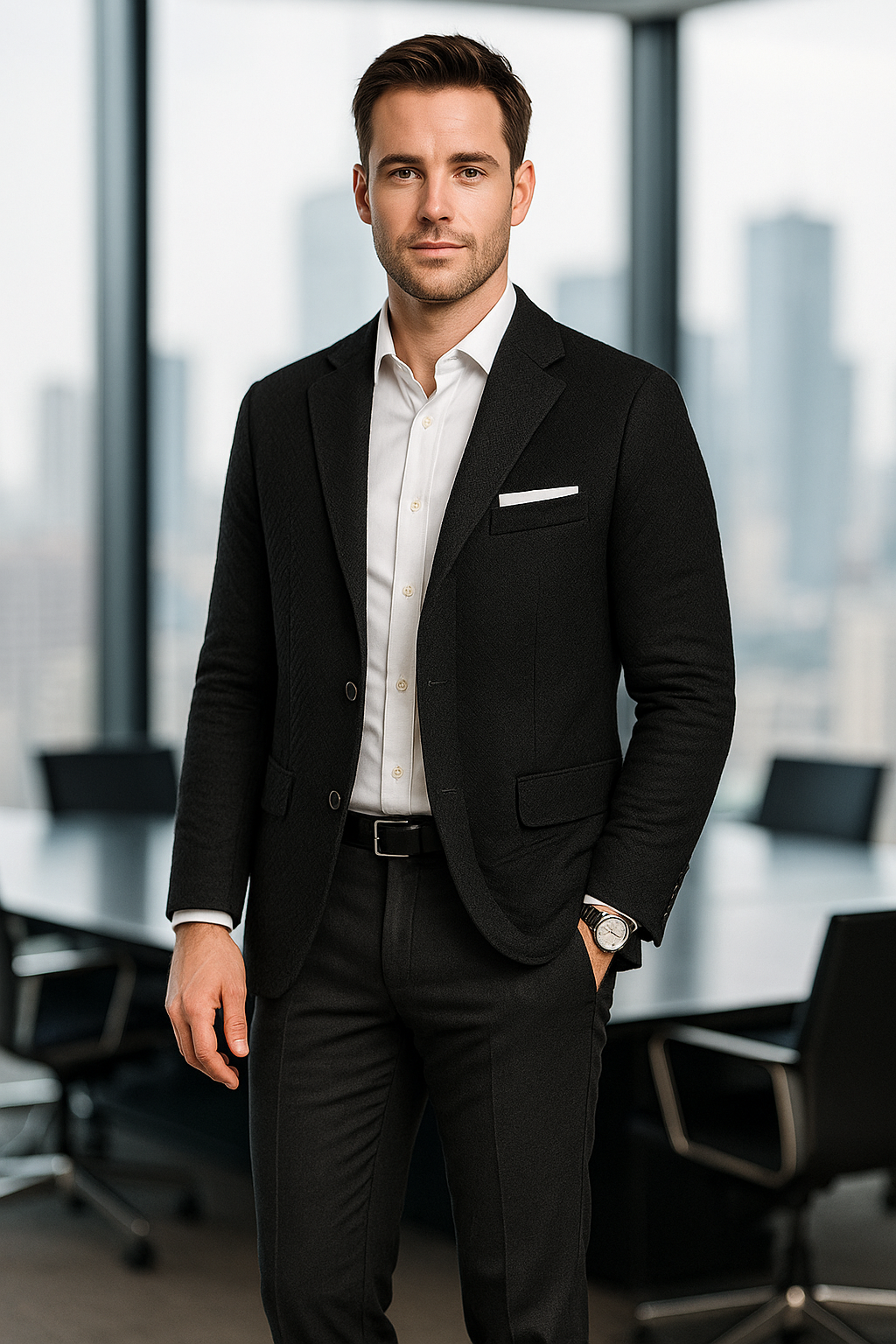 MONSEN Suitory Lightweight Knit Suit Jacket in Performance Blend product image