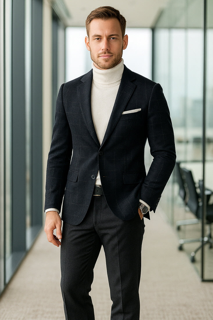 MONSEN Suitory K-Style Wrinkle-Resistant Blazer in Performance Blend product image