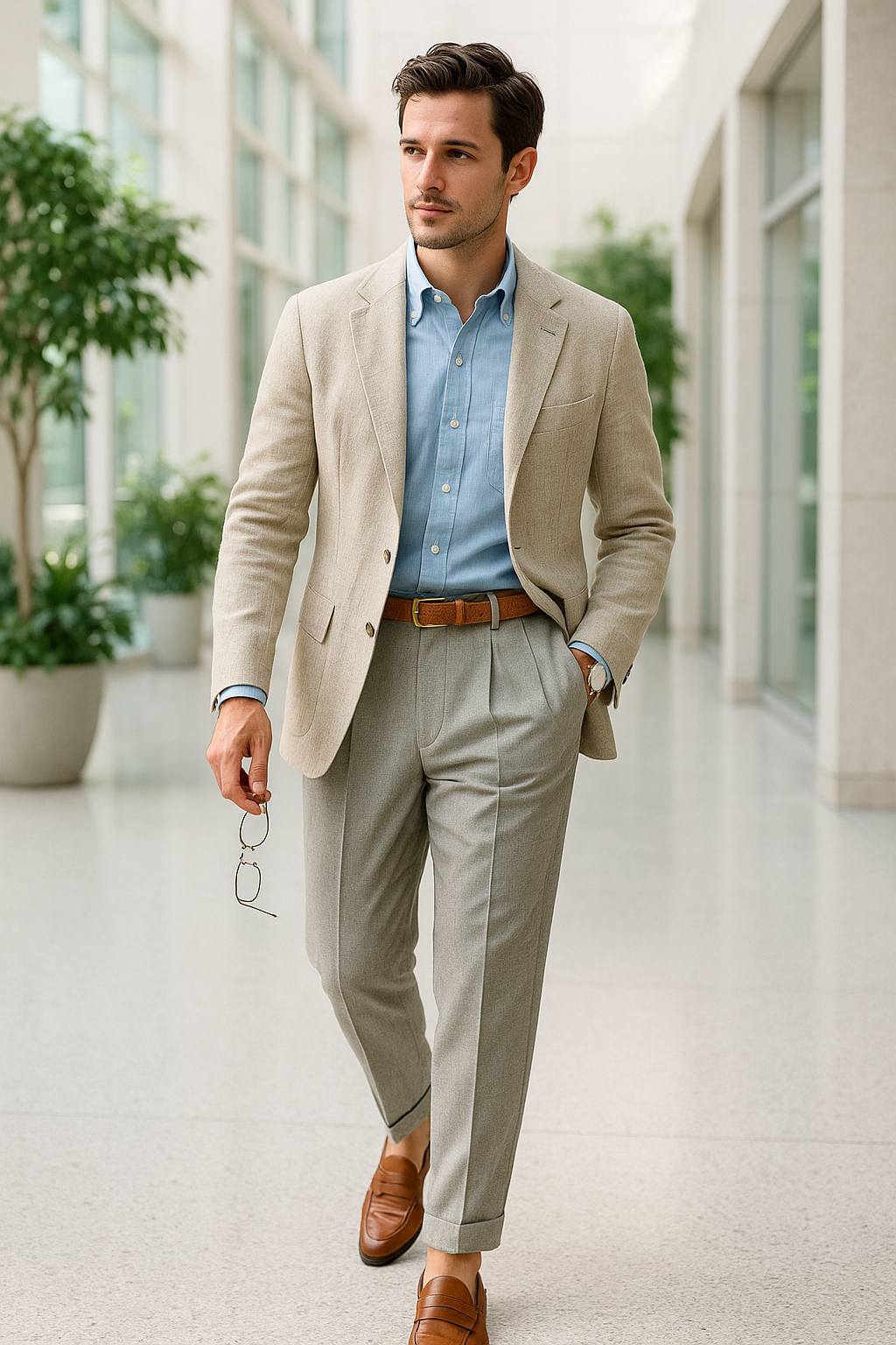 MONSEN Suitory Vintage Rounded-Collar Dress Shirt in Bamboo Blend product image