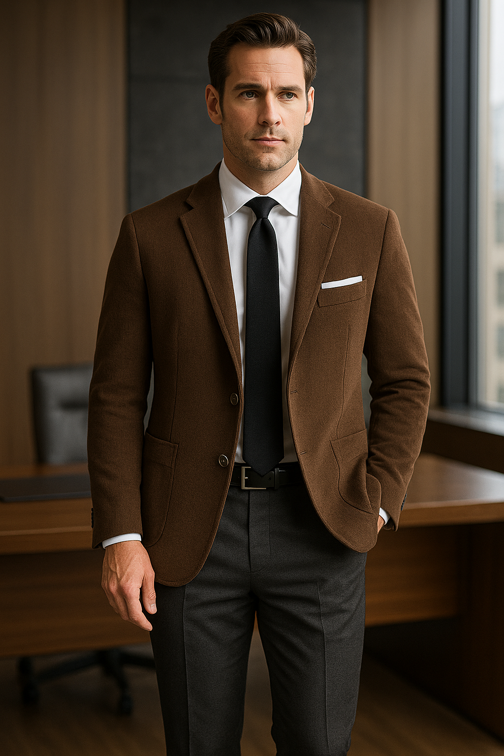 MONSEN Suitory SF Corduroy Velveteen Blazer in Performance Blend product image