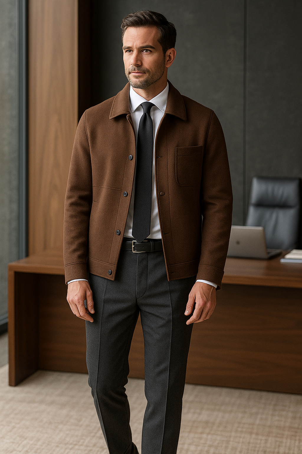 MONSEN Suitory Detachable Down Liner Wool Coat product image