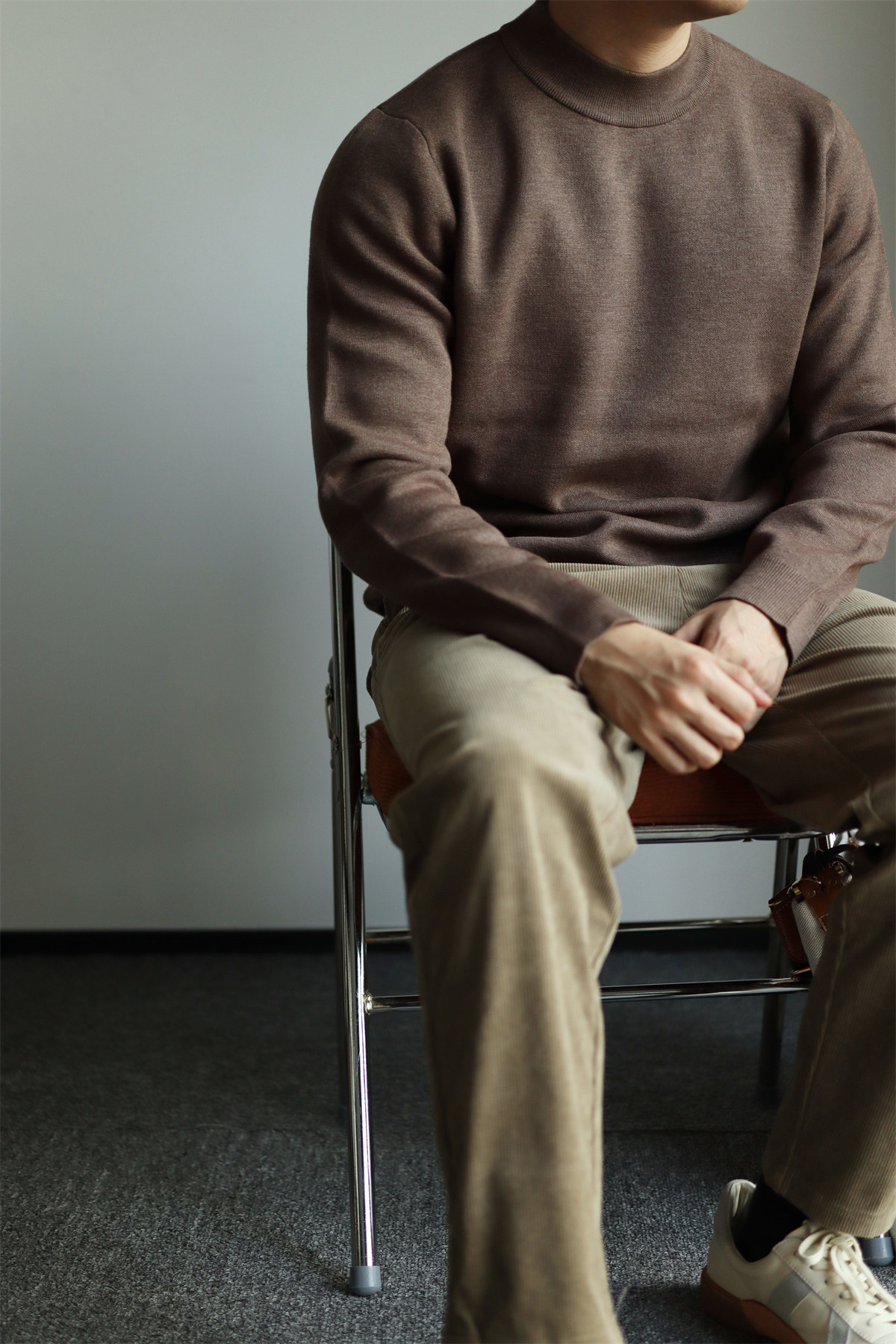 MONSEN Suitory Mid-Neck Ribbed Knit in Cotton product image