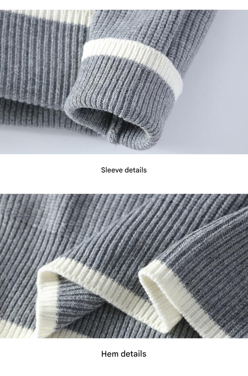 Faux Two-Piece Crewneck Sweater