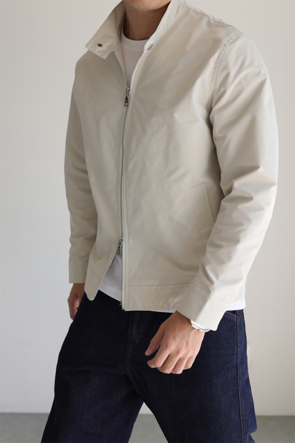 MONSEN Suitory Lightweight G9 Harrington Subtle Jacket in Performance Blend product image