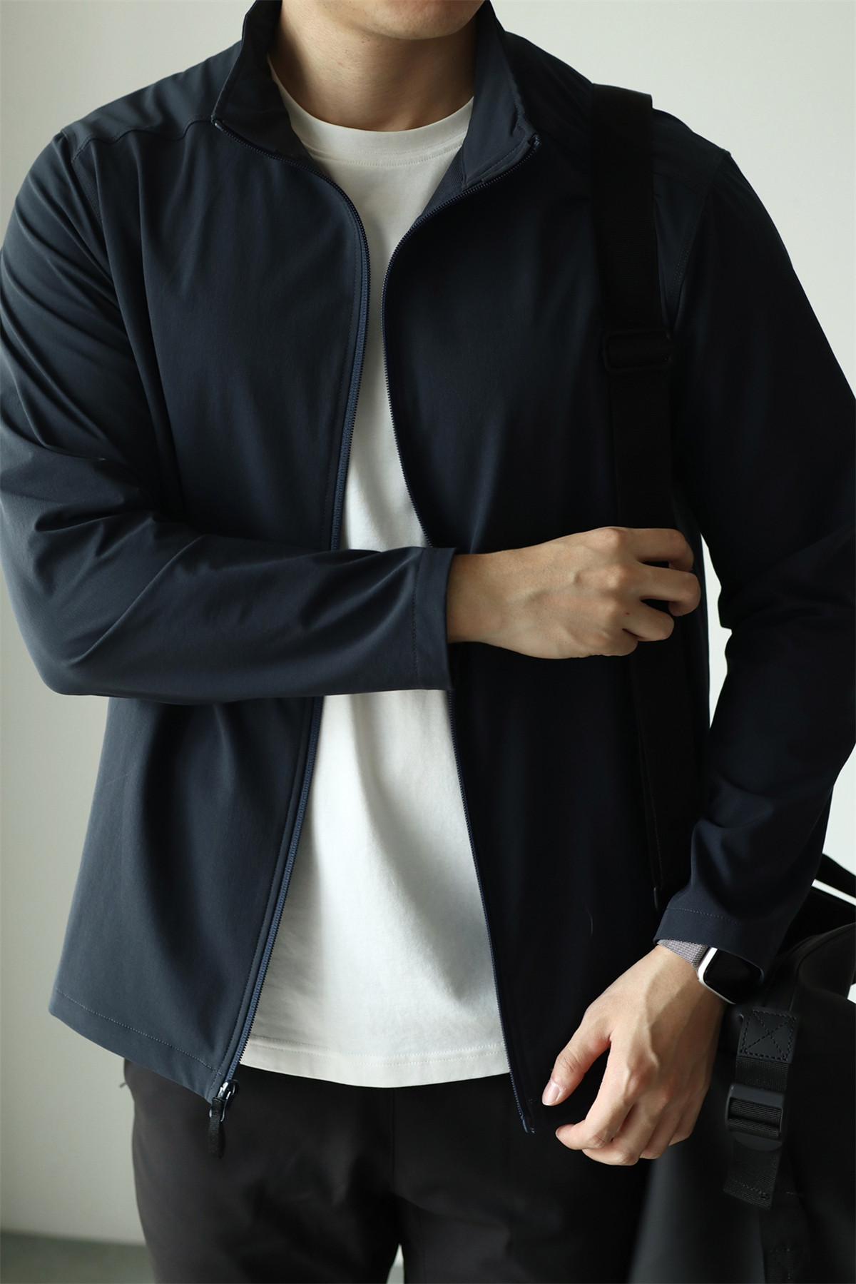 MONSEN Suitory Woven Quick-Dry 4-Way Stretch Outerwear Jacket in Denim product image