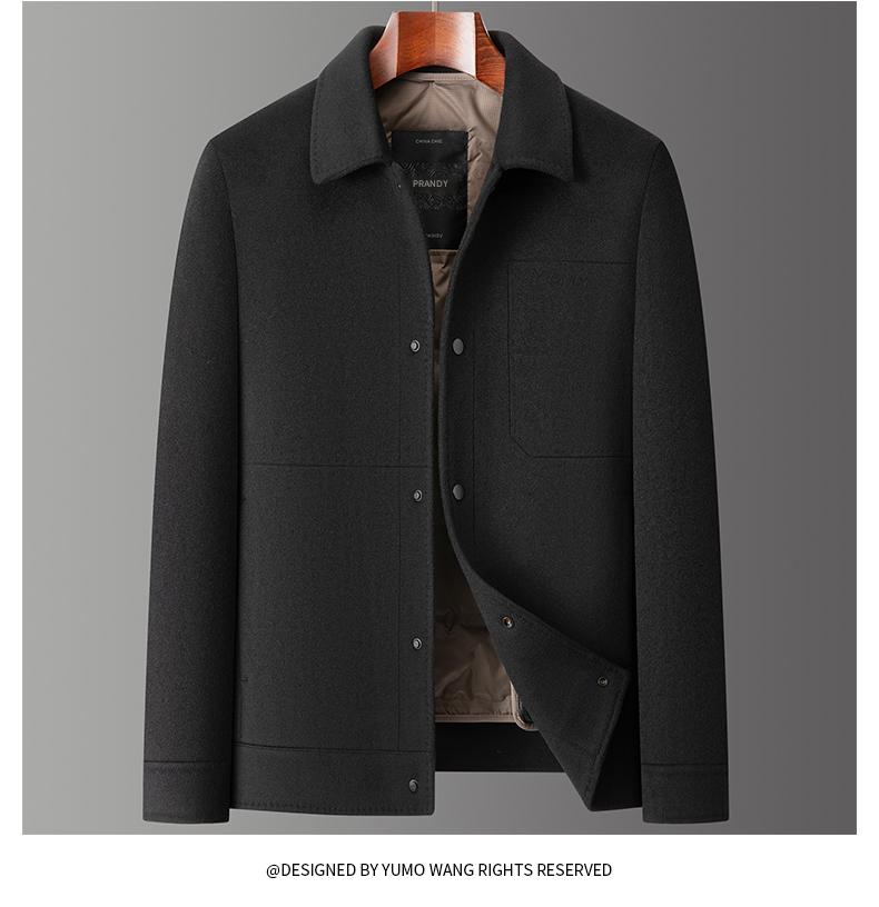 Detachable Down Liner Wool Coat