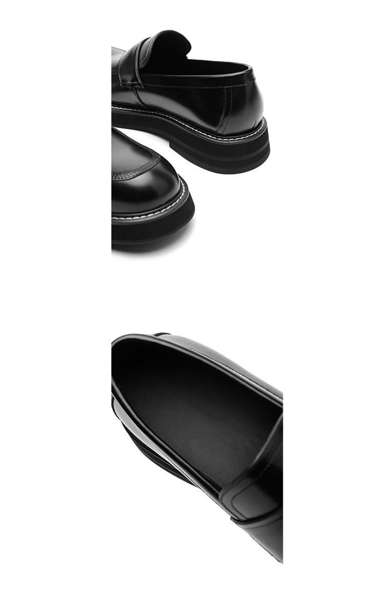 MONSEN Suitory Glossy Cowhide Lift Loafers in Cowhide Leather product image