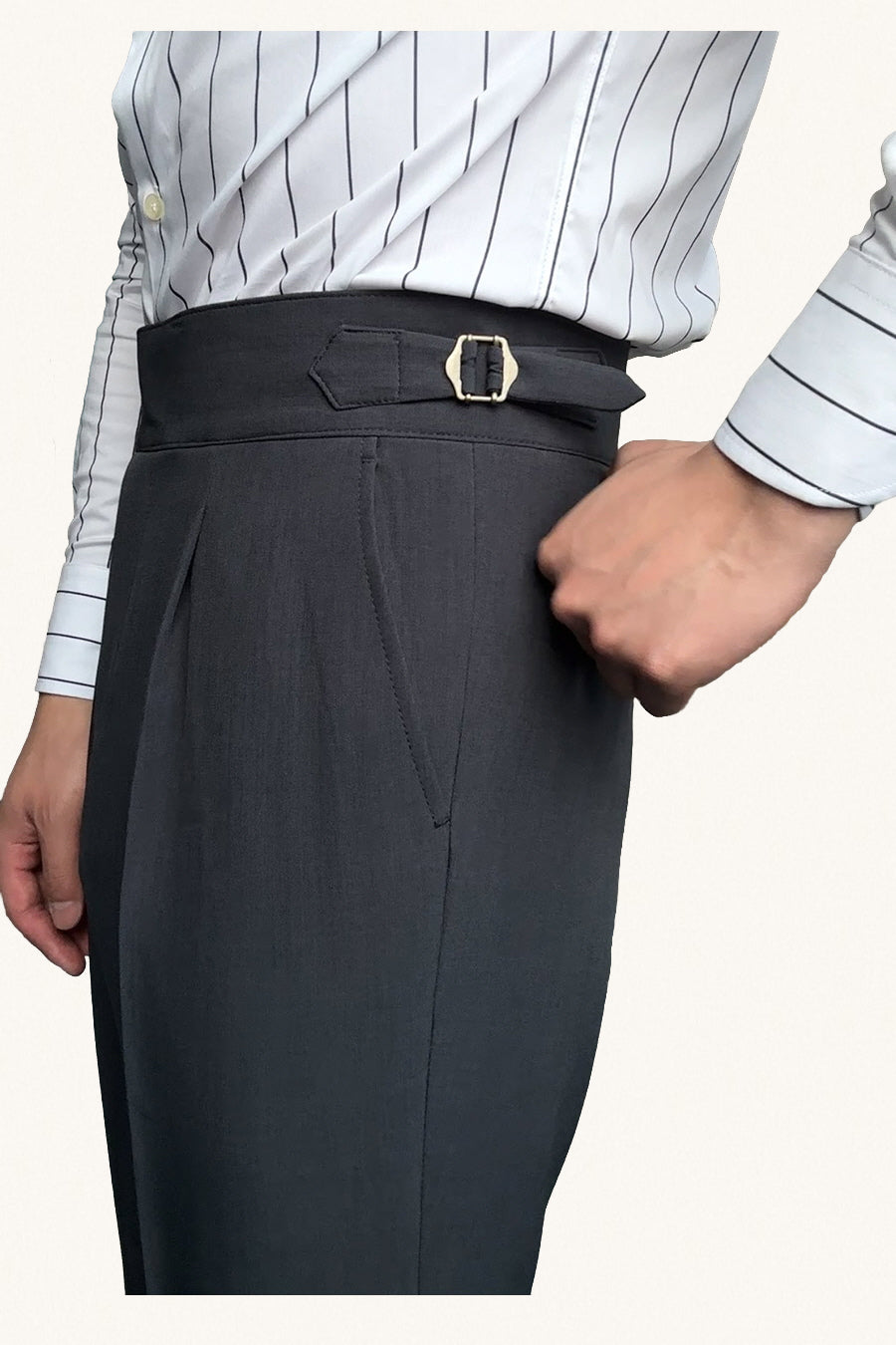 MONSEN Suitory High-Waisted Straight Trousers in Performance Blend product image
