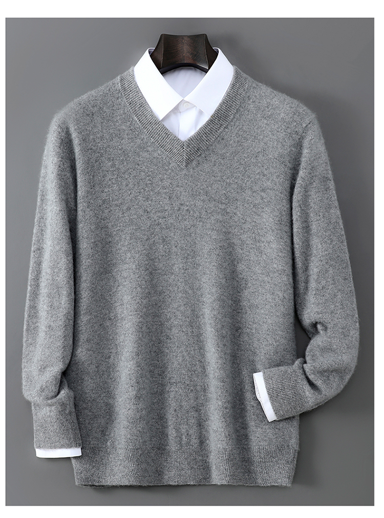 100% Wool V-Neck Sweater