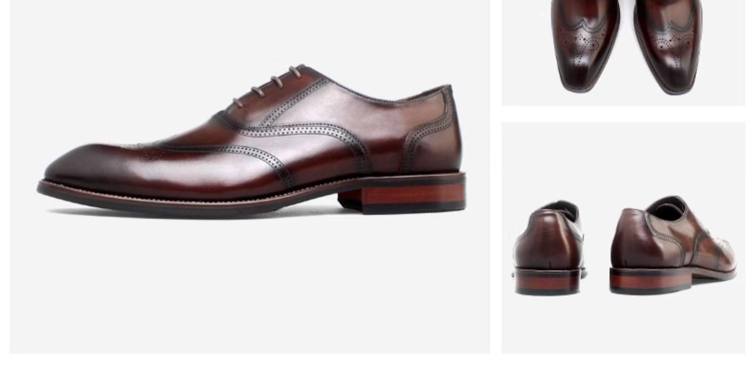 MONSEN Suitory Brogue Oxford Dress Shoes in Leather product image