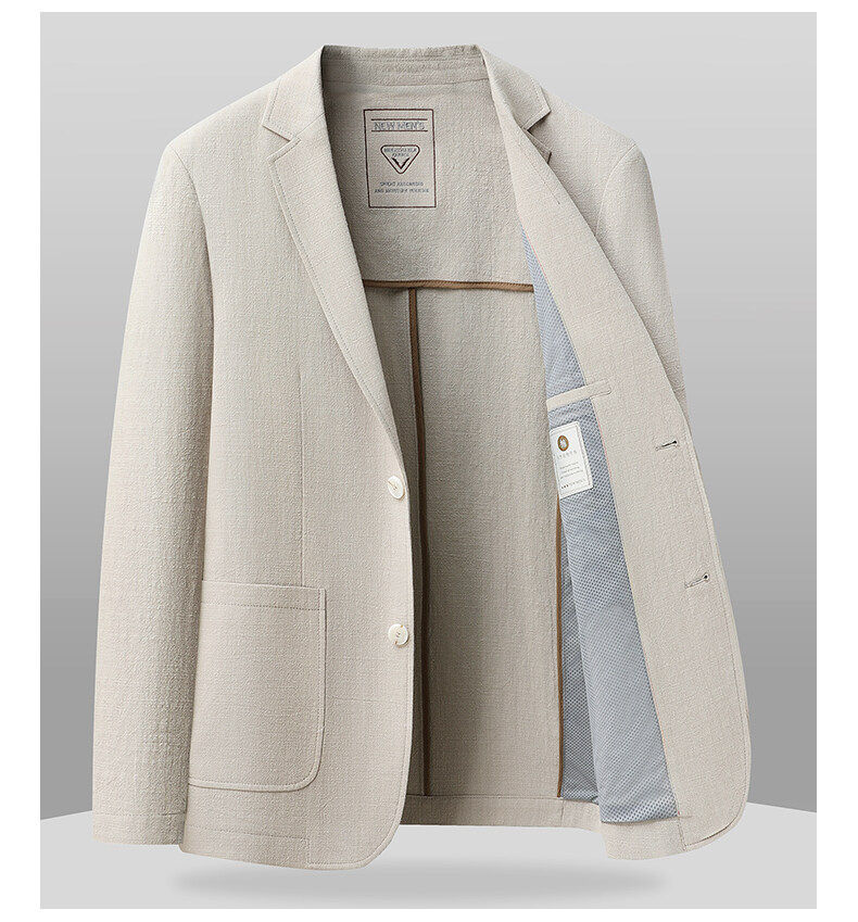 MONSEN Suitory 100% Cotton Single-Breasted Blazer product image