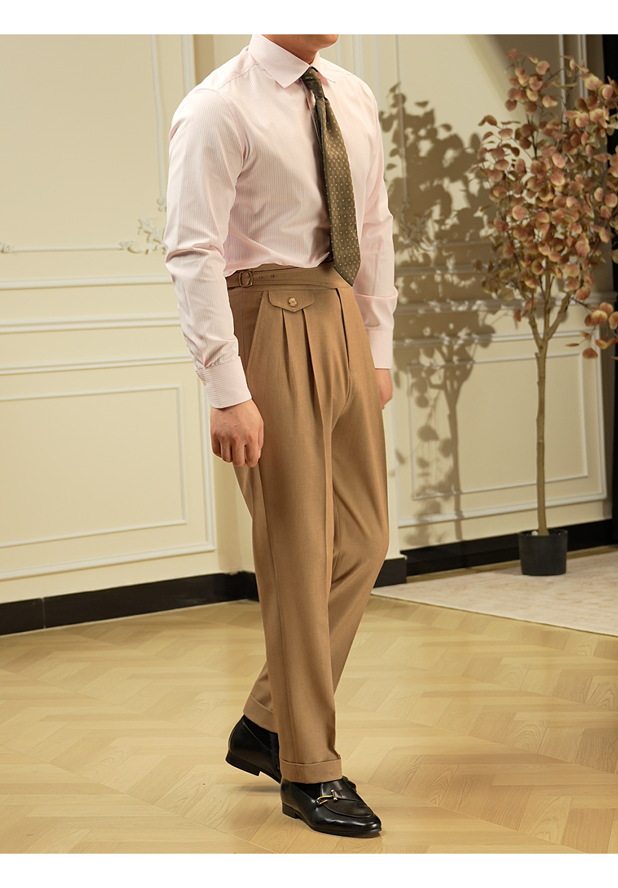 Gurkha Double-Pleat Trousers