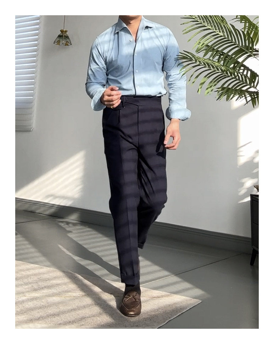 One-Piece Collar Denim Shirt