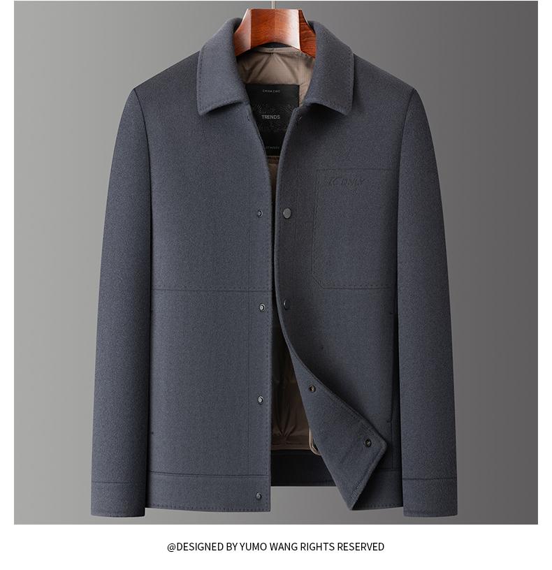 Detachable Down Liner Wool Coat