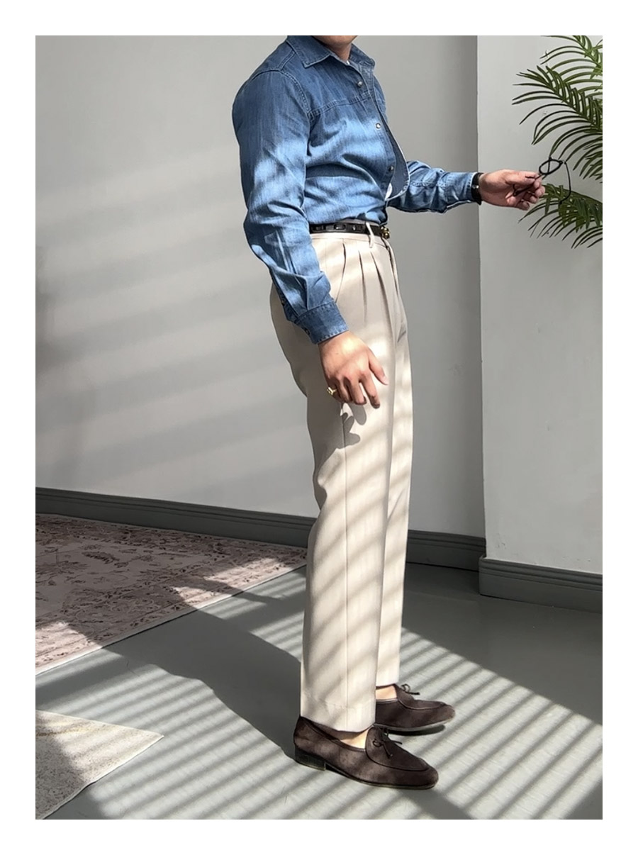 MONSEN Suitory Solid-Color Straight Pants in Performance Blend product image