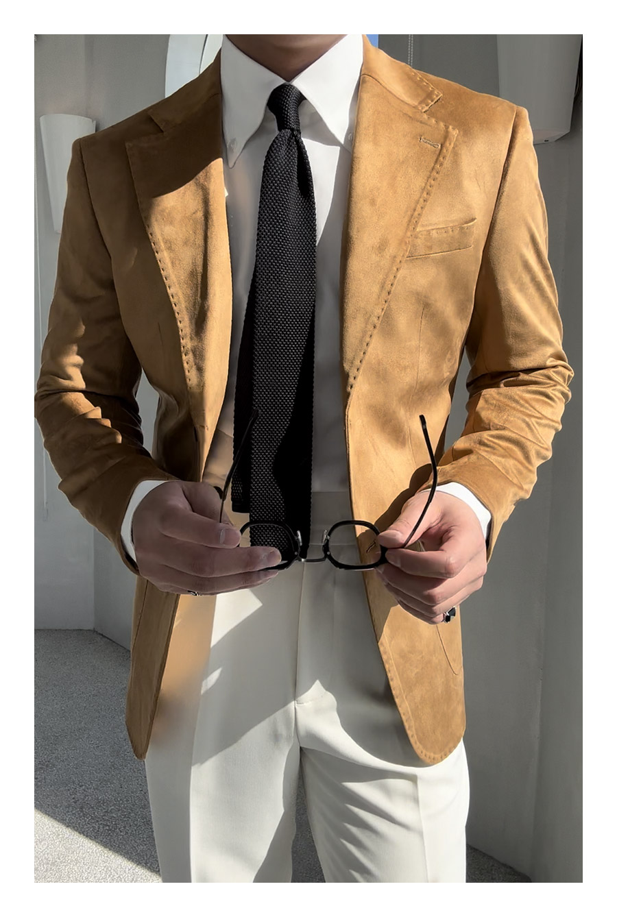 MONSEN Suitory Suede-Touch Blazer product image