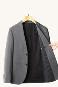MONSEN Suitory Smart Polish, Business-Casual Blazer 1 in Denim front view