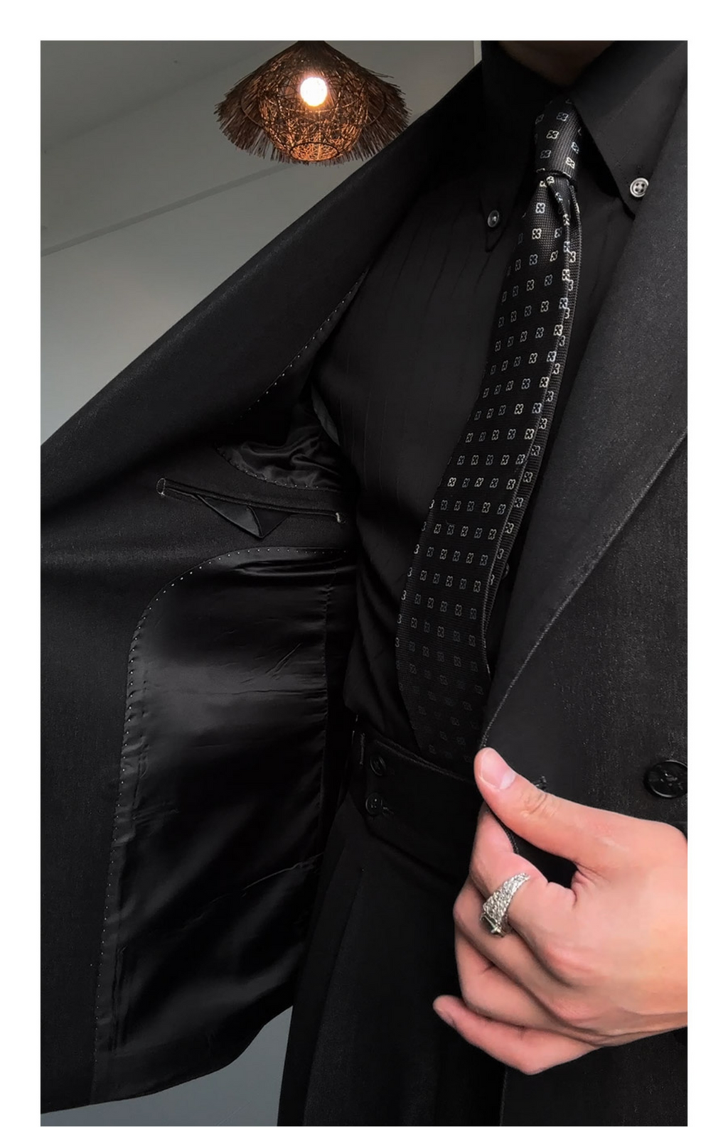 Black DB Peak-Lapel Suit