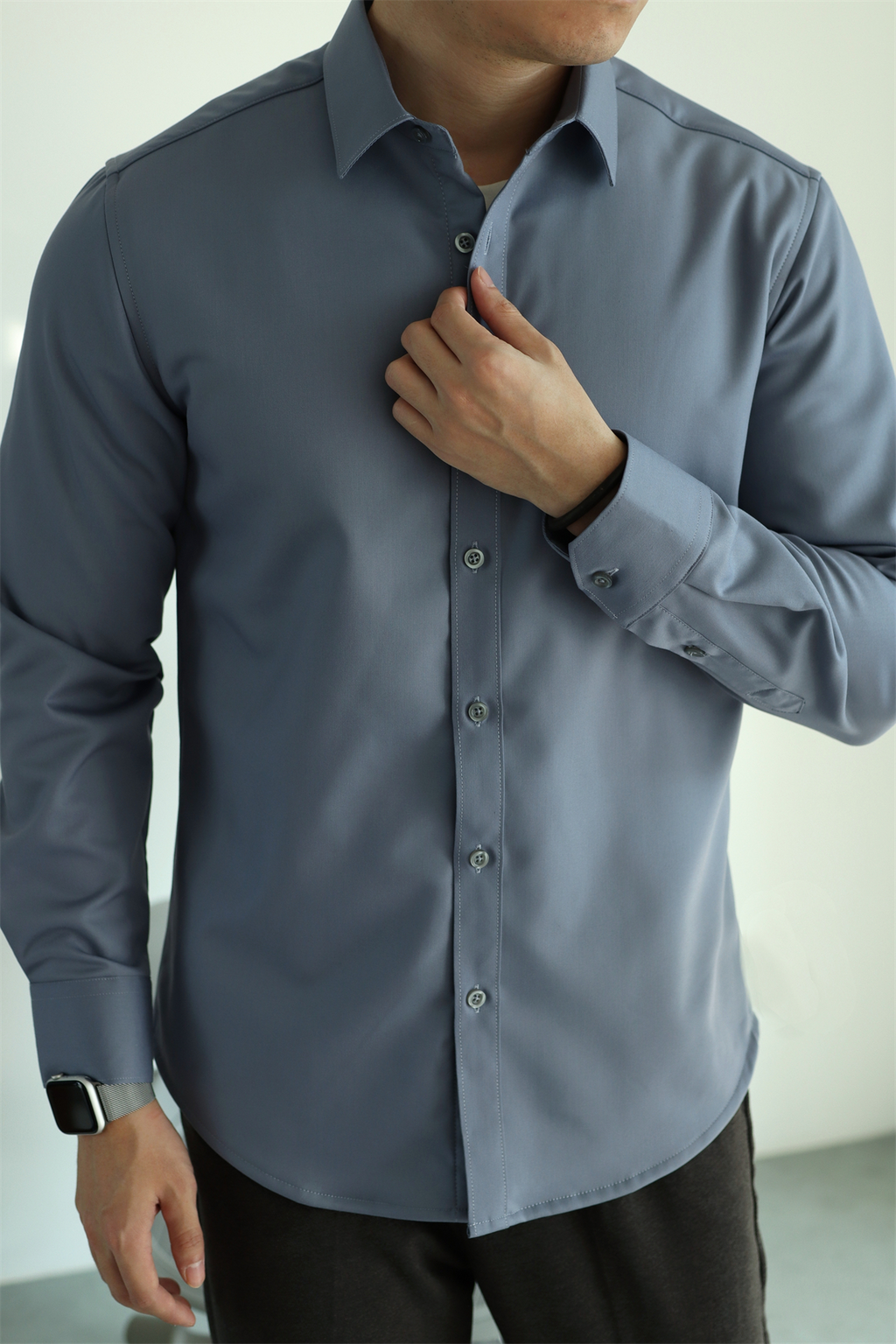 Non-Iron Fleece-Lined Stretch Shirt