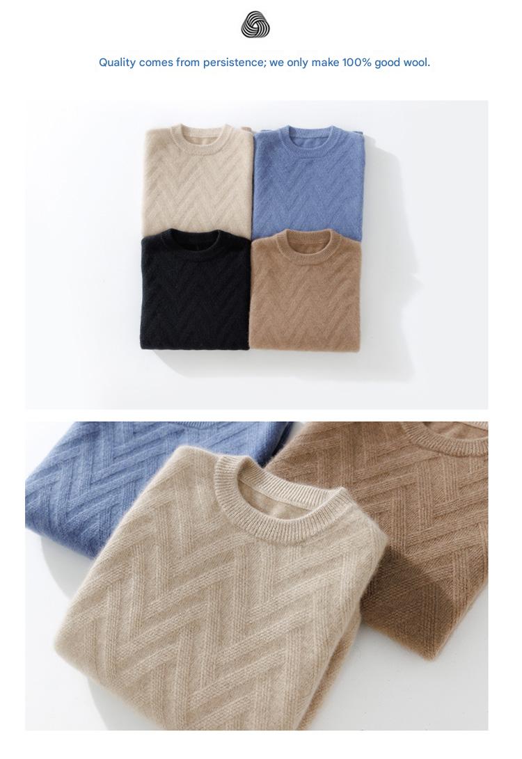 AW 100% Wool Crew Thick Sweater