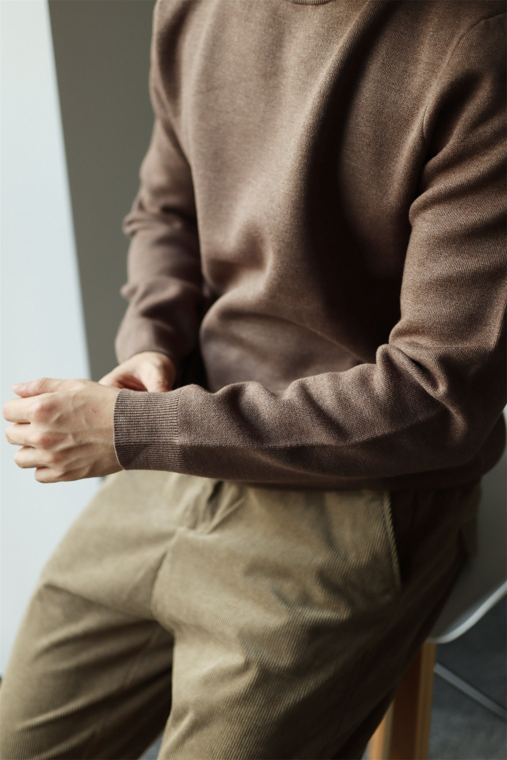 MONSEN Suitory Mid-Neck Ribbed Knit in Cotton product image
