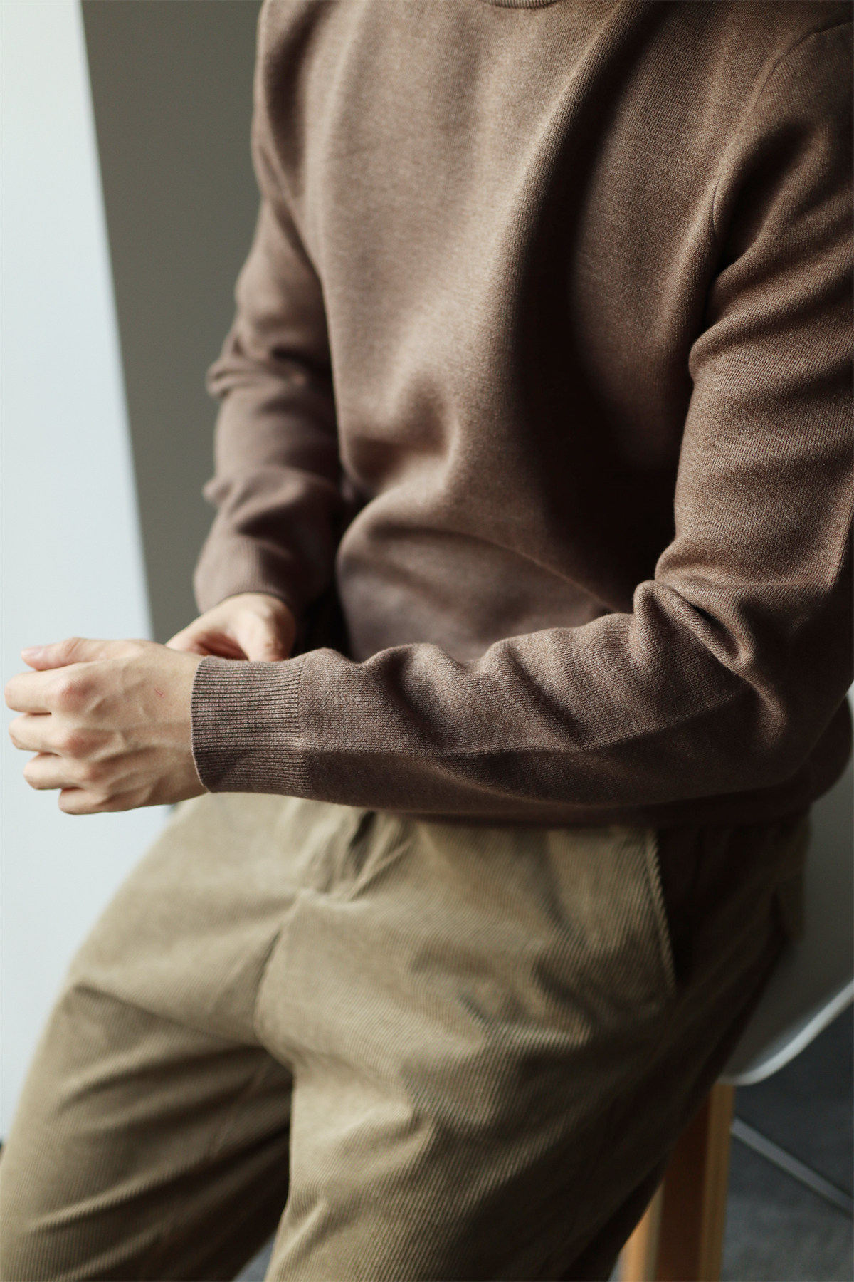 MONSEN Suitory Mid-Neck Ribbed Knit in Cotton product image