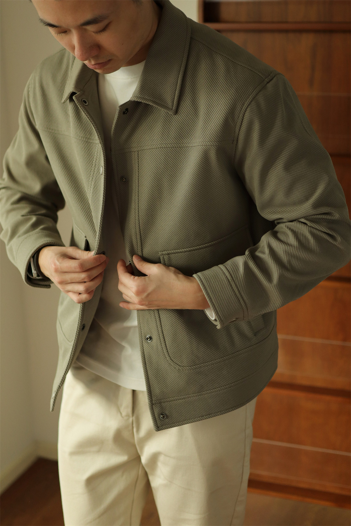 MONSEN Suitory Textured Twill Pocket Work Jacket product image
