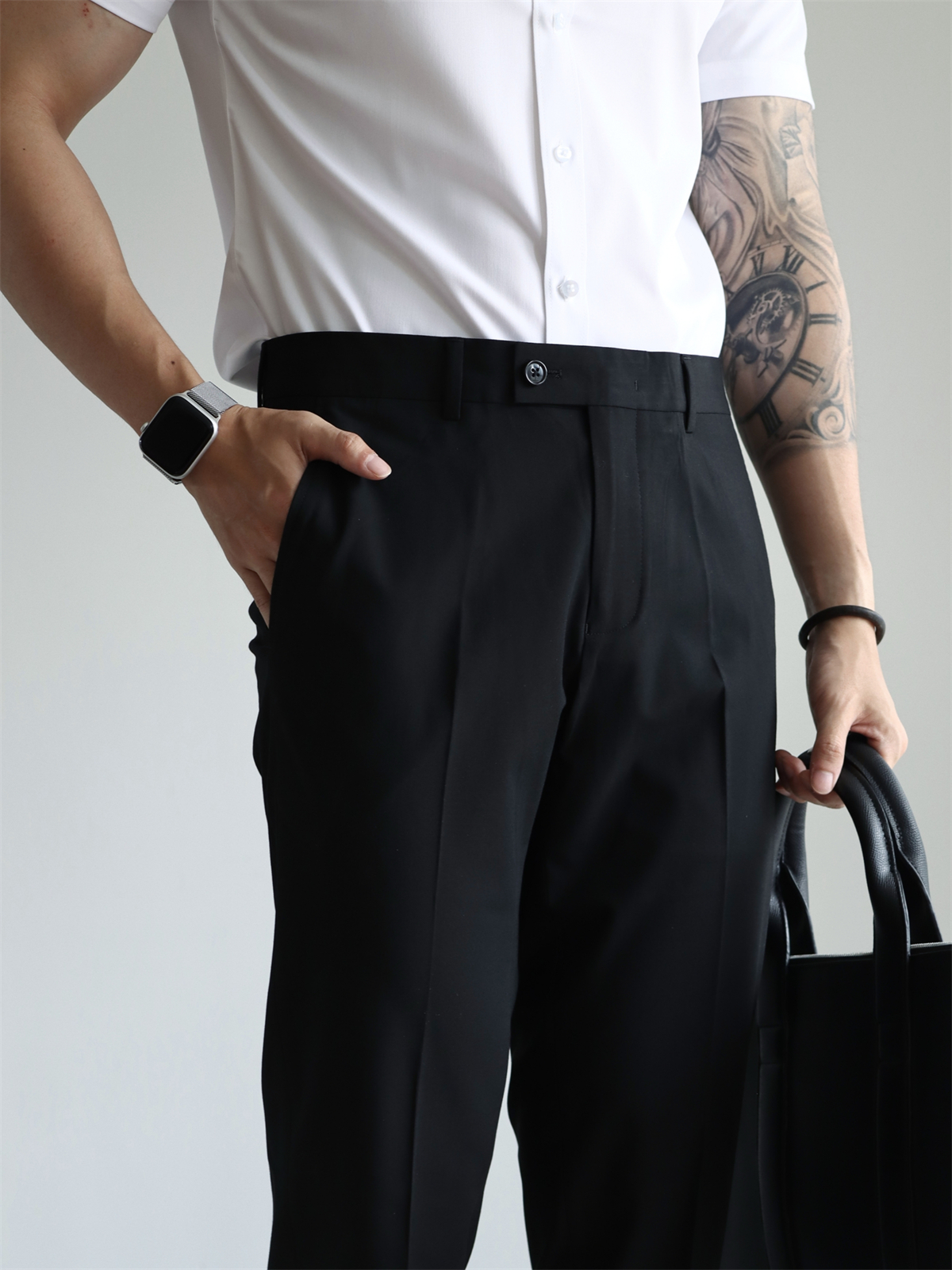 MONSEN Suitory Non-Iron Slim Trousers in Performance Blend product image