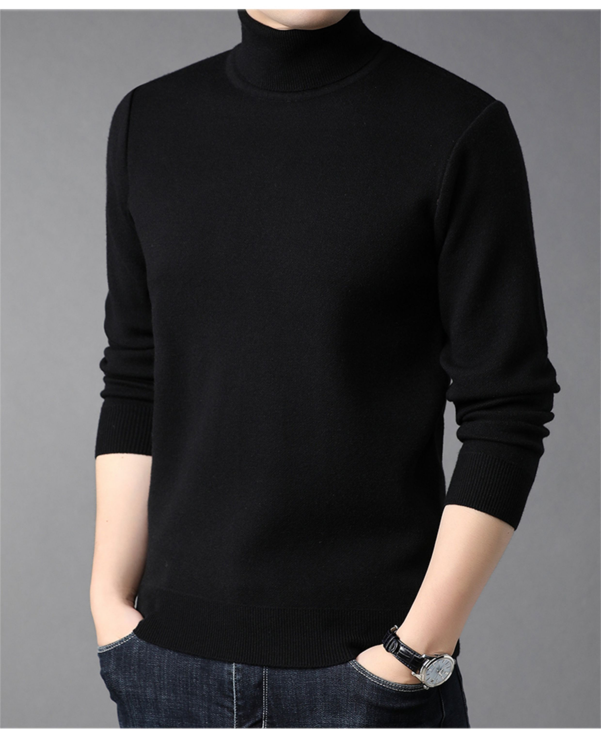 100% Wool Half Turtleneck sweater