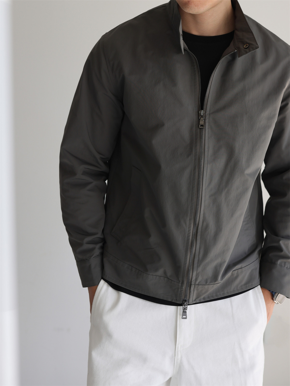 MONSEN Suitory Lightweight G9 Harrington Subtle Jacket in Performance Blend product image