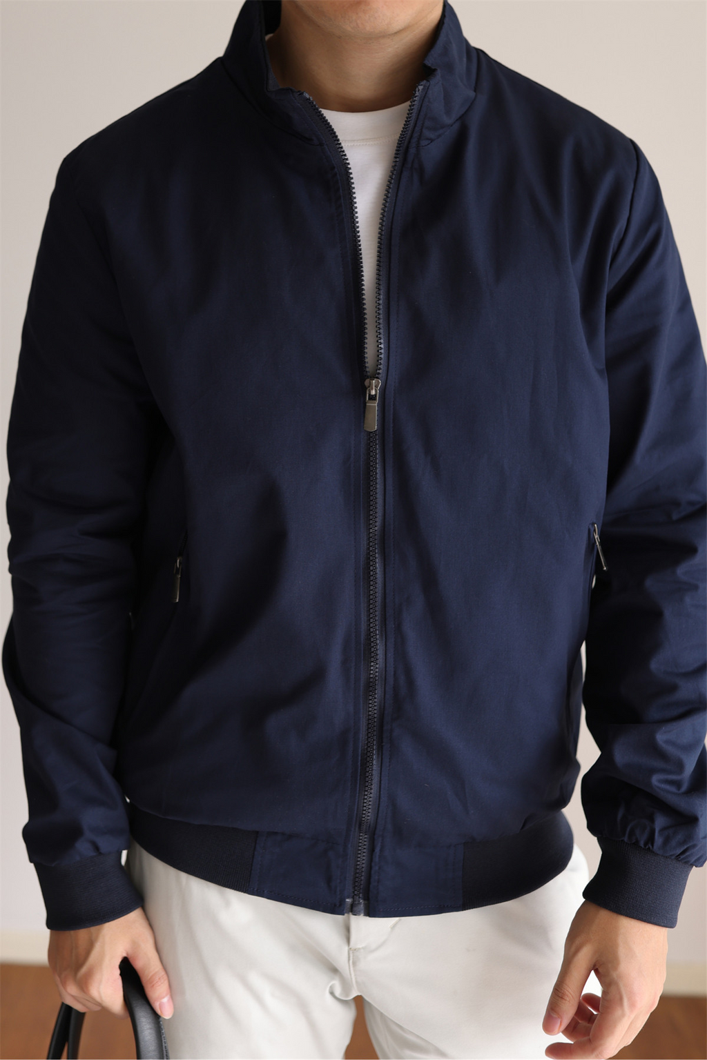 MONSEN Suitory Lightweight G9 Harrington Stand Collar Jacket in Performance Blend product image
