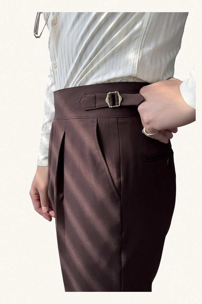 MONSEN Suitory High-Waisted Straight Trousers in Performance Blend product image