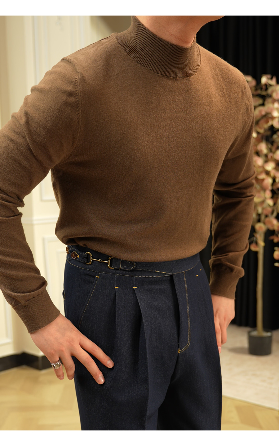 Half-Mock Knit Sweater