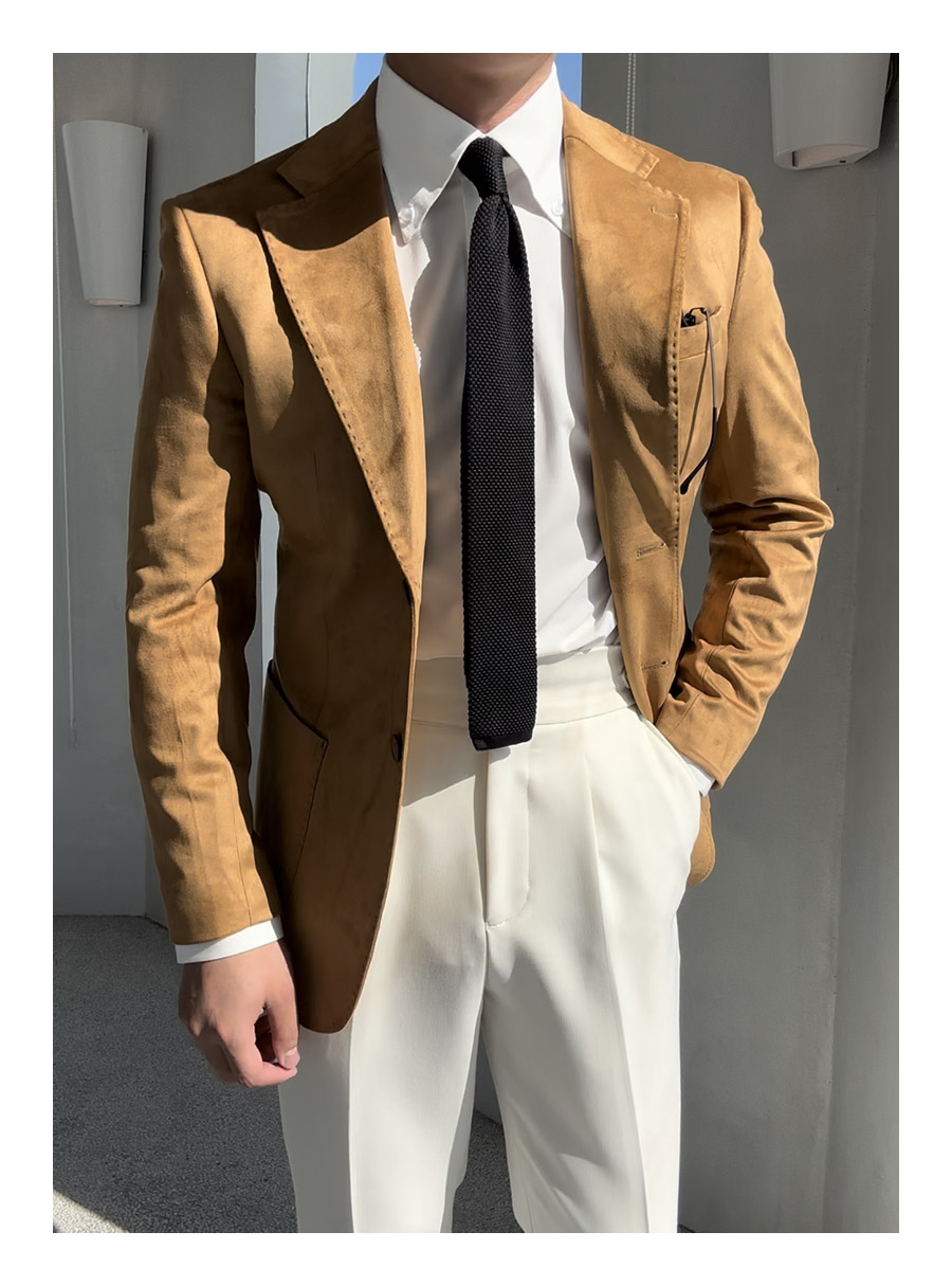 MONSEN Suitory Suede-Touch Blazer product image