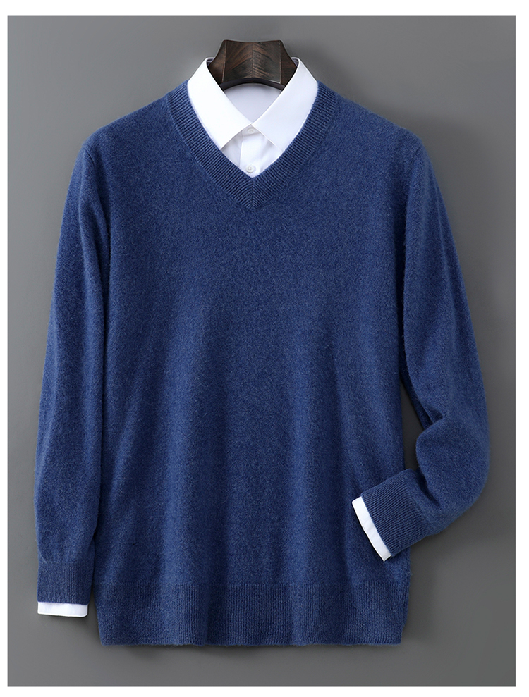 100% Wool V-Neck Sweater