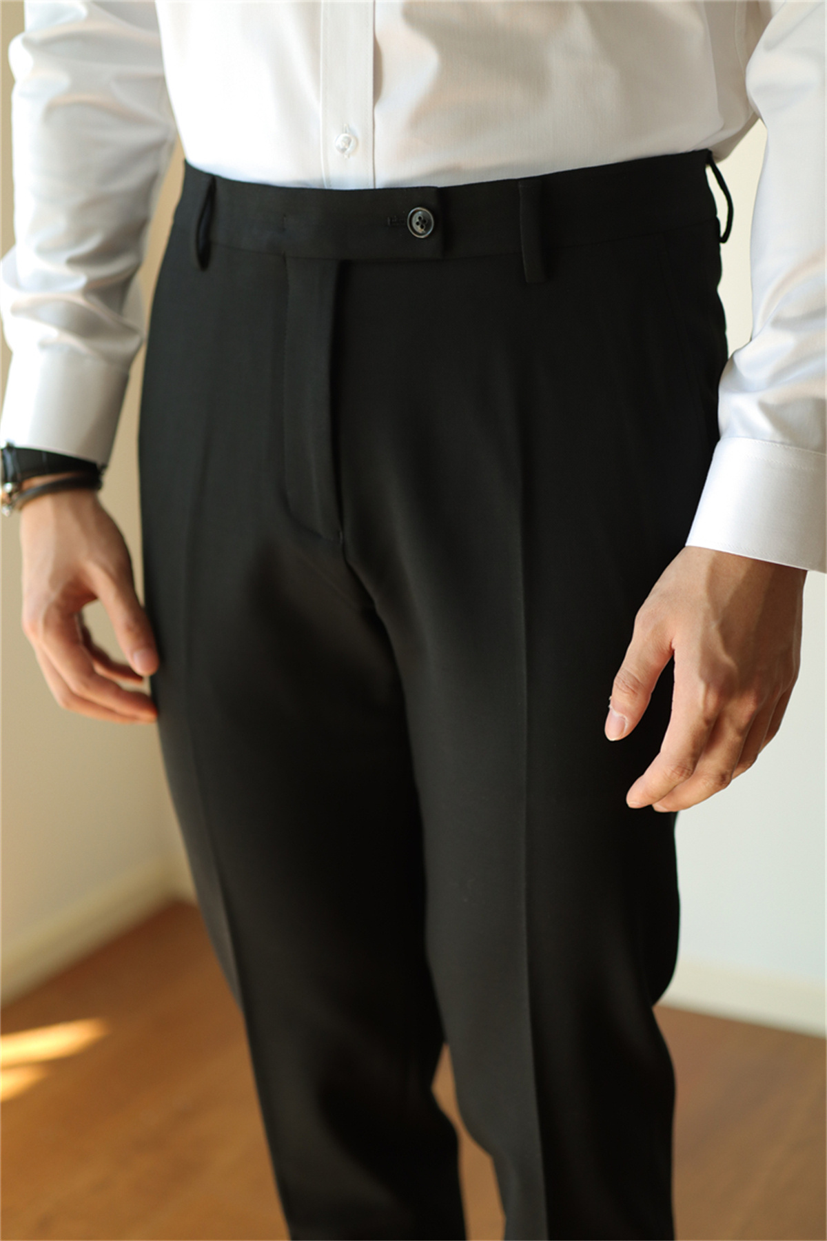 MONSEN Suitory Slim Stretch Non-Iron Trousers in Performance Blend product image